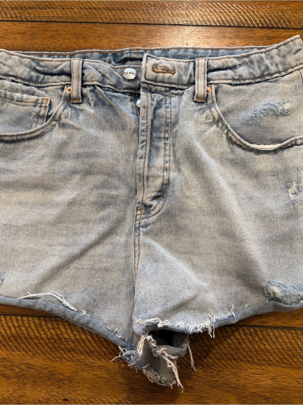 wild Fable Light Blue Denim distressed cut off Shorts size 10
